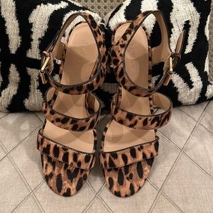 J Crew block heel sandal